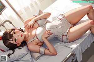 A woman in a nurse outfit posing for a picture.